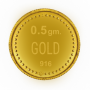 Laxmi 0.5 grams 916 22 kt Gold Coin