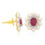 Atosie Pearl and Ruby Earring