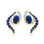 Effiem Diamond and Sapphire Earrings by KaratCraft