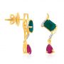 Fresnay Ruby and Emerald Earrings