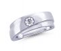 Oren Solitaire Ring In White Diamond Men Ring | Karatcraft