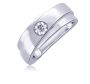 Oren Solitaire Ring In White Diamond Men Ring | Karatcraft