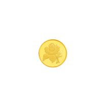 Rose 0.5 grams 995 24 kt Gold Coin by KaratCraft