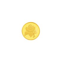 Rose 2 grams 999 24 kt Gold Coin by KaratCraft