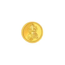Ganesha  5 grams 916 22 kt Gold Coin by KaratCraft