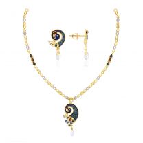 Kundalini Necklace And Earring Set by KaratCraft