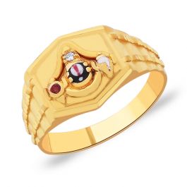 Gold Nugget Ring With Diamonds