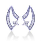 Freya Diamond Mesh Earrings Studs by KaratCraft