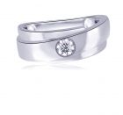 Oren Solitaire Ring In White Gold by KaratCraft