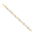 Gold And White Whirls Bracelet by KaratCraft