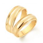 Golden Love Couple Rings by KaratCraft