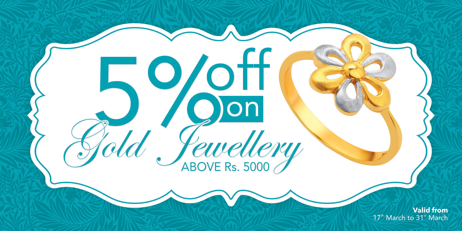 5% discount on Gold Jewellery